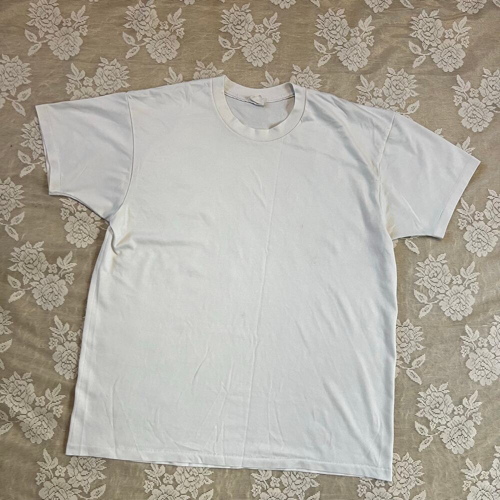 Vintage White Single Stitch Slim Fit T-Shirt 2X